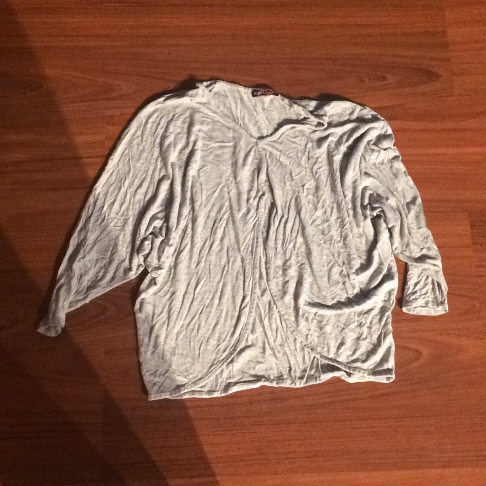A gray blouse